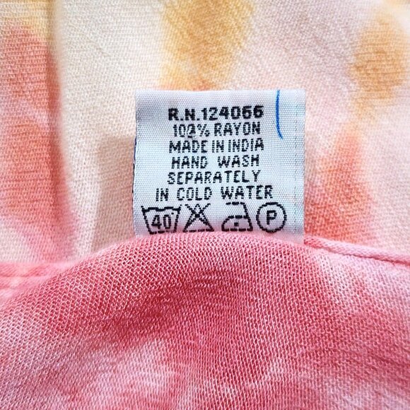 Shoreline Sleeveless Tie Dye Swim Cover Up One Size / Medium Pretty Summer Color - Picture 6 of 6